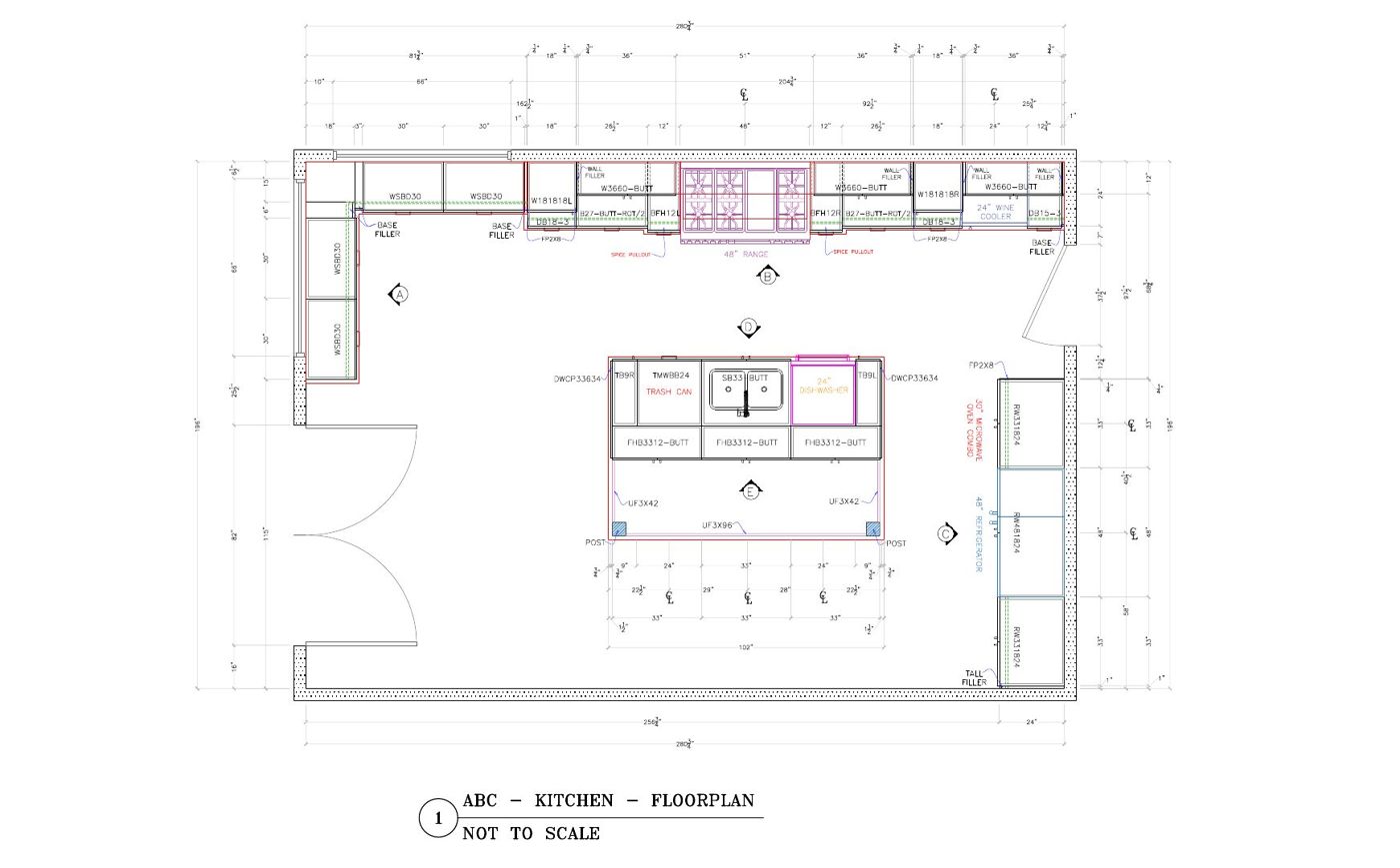 Dimensioned floor plan