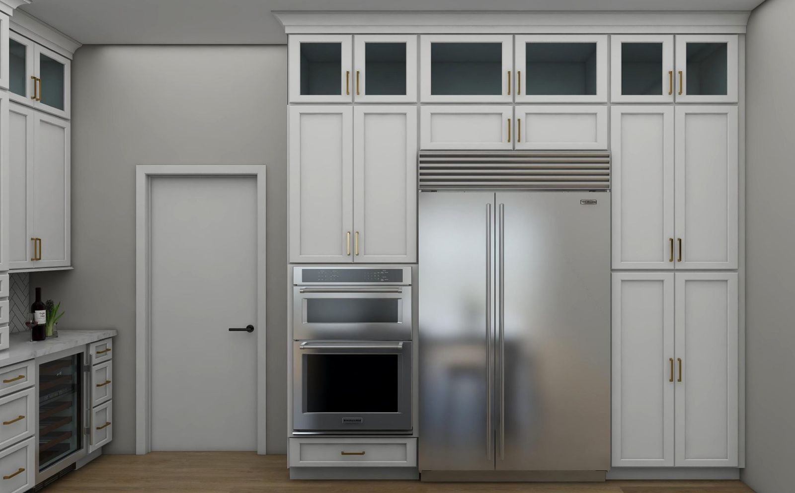 Fridge and wall-oven tall run