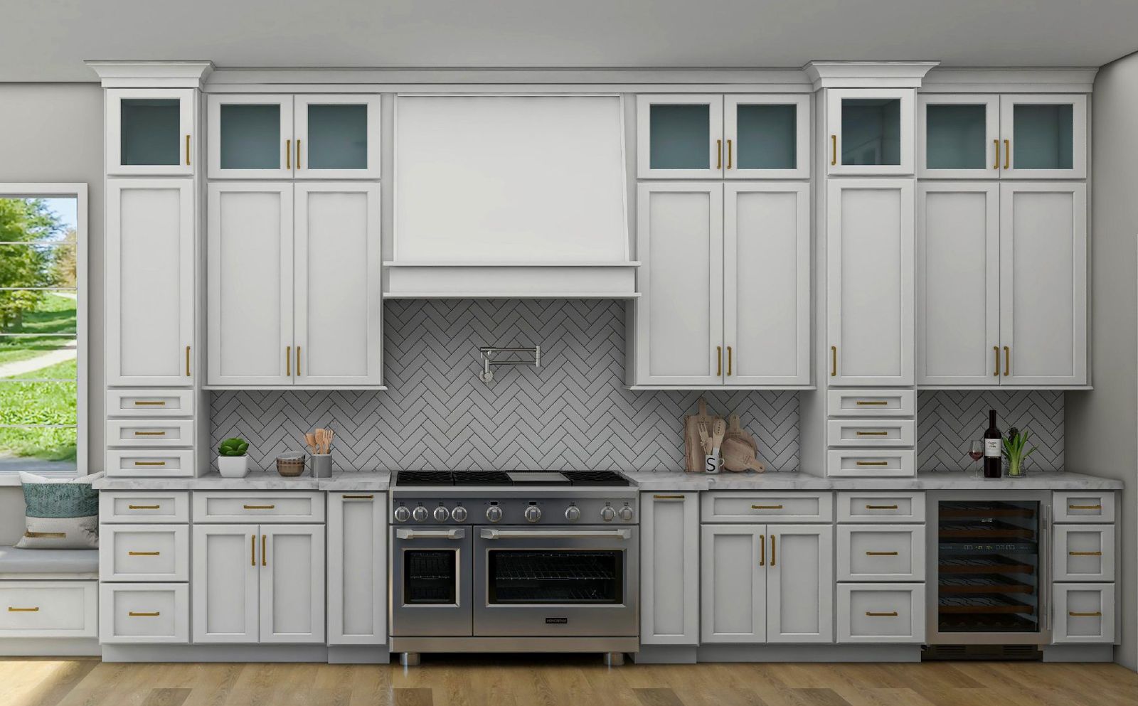 Range wall elevation view